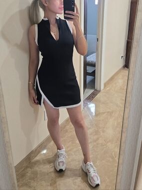 Erin Oprea Basics Zip Front Rib Dress
